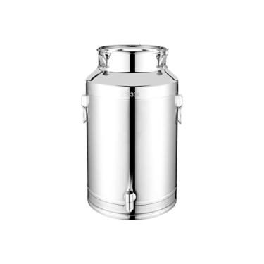 Imagem de Barril De Vinho Em Aço Inoxidável,Capacidade 5L 9L 14L Tampa Com Vedação Hermética Utensílios Cozinha - Barril De Óleo Para Casa E Ar Livre - Para Leite Cerveja Farinha Café Chá Alimentos