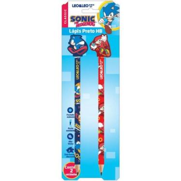 Imagem de Lápis Preto Decorado Sonic HB com Borracha Sortido Blister com 2 - Leo