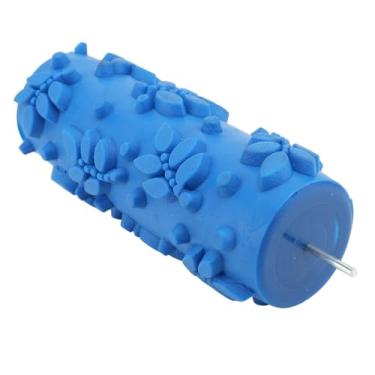 Imagem de AUNMAS Rolo de Textura Decorativa Rolo de Pintura de Borracha de 5 Polegadas para Móveis de Parede Ferramenta de Arte DIY, Padrão de Gravação de Tijolo Clássico Com Alça para Pisos e Armários de Argila Drywall (borracha 3)