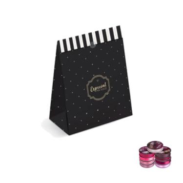 Imagem de Kit Saco de Papel Para Presente 27cm x 19cm + Fita Cetim Rolo 22mm x 50m