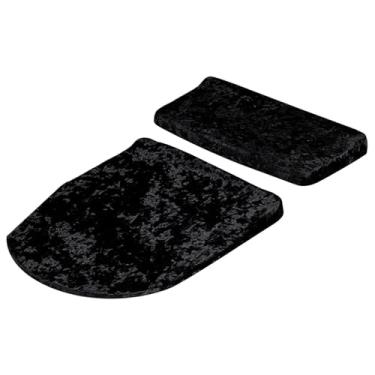 Imagem de Fenteer Capa para tampa de vaso sanitário e capa para caixa acoplada, em poliéster, para banheiro, acessório de reposição, portátil, elástico e de alta