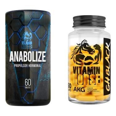 Imagem de Suplemento Natural Para Força, Massa e Vitalidade Com Kit GH Black + Anabolize