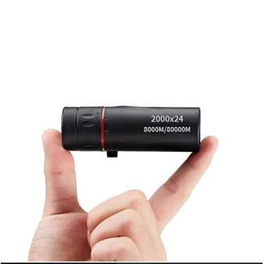 Imagem de Telescópio óptico monocular de foco monocular 2000 x 24 monocular para adultos com adaptador de telefone, monóculo de visão noturna, monoscópio de bolso leve para adultos e crianças, presentes 8000 m/80000 m