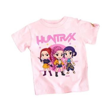Imagem de Camiseta Infantil De Manga Curta KPop Demon Hunters Com Estampa De Per