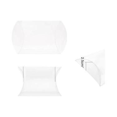 Imagem de Caixas De Presente De Plástico Transparente 50 Pacotes 3.5x2.5x1 Caixa