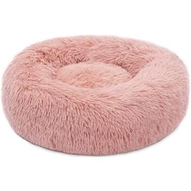 Imagem de Almofada Para Cama De Cachorro Redonda, Fofa E Lavável, Macia E Fofinha Para Rosquinhas Ou Almofada Para Gatos Como Área De Dormir Para Animais De Estimação,rosa,(M) Ø60cm,YUYANAIAI