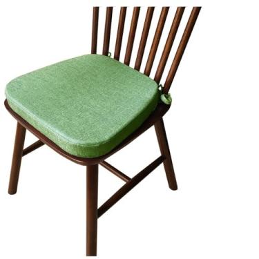 Imagem de Yadlan Almofadas para cadeira de sala de jantar, almofadas para cadeiras de cozinha antimanchas, com laços antiderrapantes, almofada de assento macia para banquinho, jardim E3 40 x 38 x 33 * 5 cm