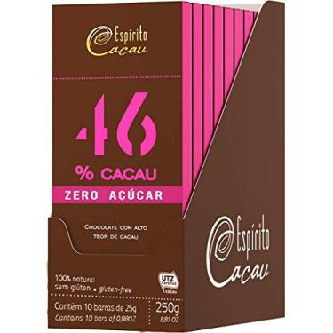 Imagem de Chocolate 46% Zero Acucar 25G X 10Un Espirito Cacau