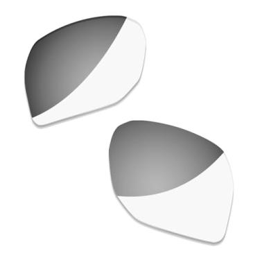 Imagem de LenzProse Lentes de reposição polarizadas de 1,5 mm para óculos de sol Oakley Portal OO9446 62 mm, antiarranhões | Ajuste perfeito, Claro a preto fotocromático não polarizado - 1,5 mm, 62mm
