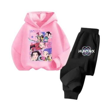 Imagem de Conjunto De Moletom Com Capuz Para Crianças K-pop Demon Hunter Menina 