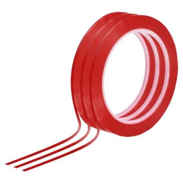 Imagem de YOKIVE 3 fitas de quadro branco, fitas gráficas para gráficos, marcação de gráficos, faça você mesmo, arte, artesanato (vermelho, 1/20.3 cm)