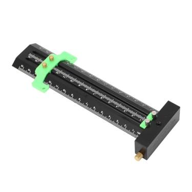 Imagem de Acouto Régua Em T de Metal Com Agulha Dupla para Escrita Em Madeira, Ferramenta de Marcação Vertical Paralela, 16 Cm Verde (Verde)