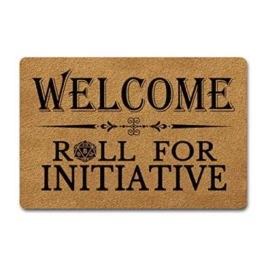 Imagem de FunXiLin Tapete de boas-vindas engraçado (60 x 40 cm) tapete antiderrapante tapete de presente tapetes personalizados para decoração de casa tapetes e tapetes de entrada de cozinha (rolo de