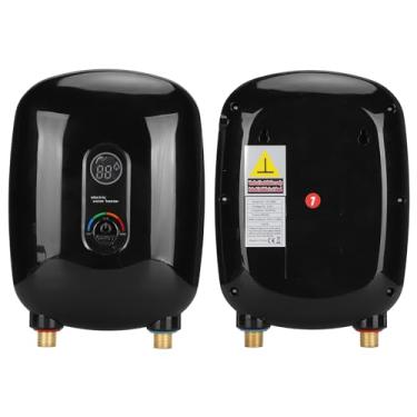 Imagem de Aquecedor de Água Instantâneo sem Tanque 6500W 220V Controle Temperatura Display LED Forro Aço Inoxidável Entrada e Saída Latão Proteção Múltipla Econ