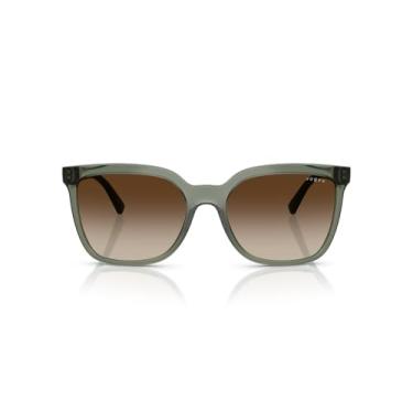 Imagem de Óculos de Sol Vogue Eyewear 0VO5633SB 308613 Tam 56 / Verde - Lentes Marrom
