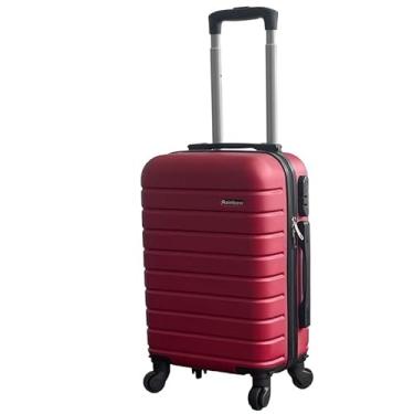Imagem de Mala de Bordo ABS 10kg 17” a 21” Polegadas Mala de Viagem com Rodinhas 360° Cadeado Código (Vinho-17”(8KG) Modelo-W)