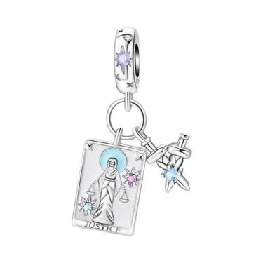 Imagem de Pingentes De Tarô Sol, Lua E Estrelas Em Prata Esterlina 925 Para Puls