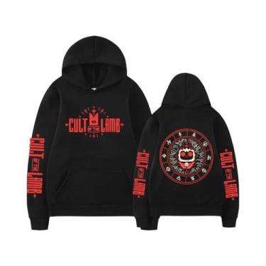Imagem de Moletom Unissex Oversized De Algodão Com Capuz 2024 Cult of the Lamb A
