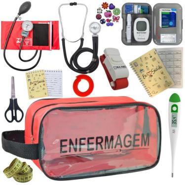 Imagem de Kit Enfermagem Completo Top + Medidor Glicose  - PREMIUM, P.A. MED, IN