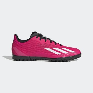Imagem de Chuteira Society Unissex X Speedportal.4 Adidas Rosa, Teshpk, Ftwwht, 