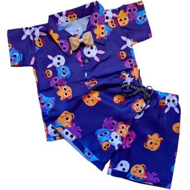 Imagem de Roupa Bolofofos Menino festa Conjunto Infantil Bolofofo - IEL, 2 anos,
