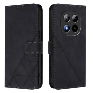 Imagem de MRRSIWEI Capa carteira para Xiaomi Redmi Note 15 Pro 5G (não 4G) com suporte para cartão, capa flip magnética à prova de choque de couro sintético PU com suporte para Xiaomi Redmi Note 15 Pro 5G