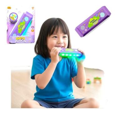 Imagem de Gaita Musical Infantil com Luzes ao Tocar – Harmônica Music Series Educativa com Som e LED Colorido, Brinquedo Musical para Crianças +3 Anos