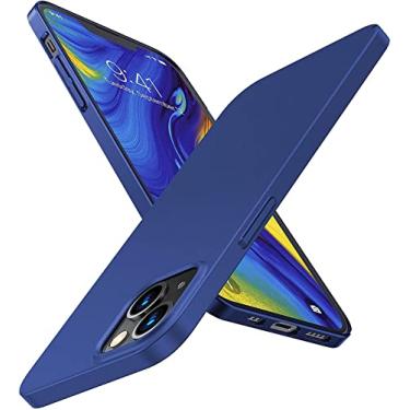 Imagem de Capa Capinha Para iPhone 13 Mini Tela 5.4 Case Acr�lica Fosca Ultra Fina Premium (Azul)