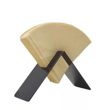 Imagem de Filtro de café moderno caixa de armazenamento de papel suporte suporte ferramentas acessórios domésticos mesa (preto)