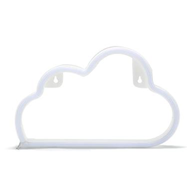 Imagem de Lâmpada Neon Nuvens Fofas Estilo INS Luzes Decorativas Decoração de Quarto com Cabo Carregamento e Modo Fornecimento Energia Dupla Celular Econômica Pequenas Lâmpadas Beads Sem Calor - Luz Ambiente Ro