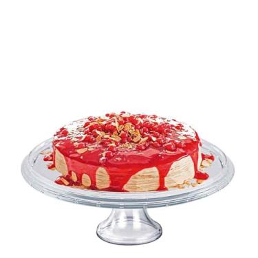 Imagem de Ruvolo, Prato San Remo para Bolos, Prato de Vidro com Pé para Doces e Tortas