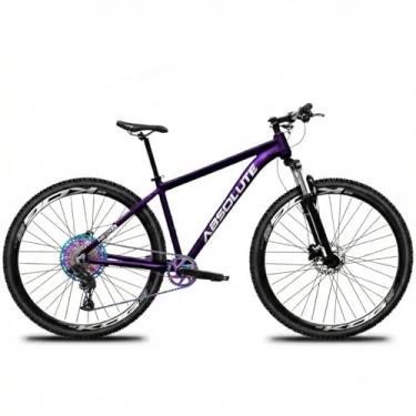 Imagem de Bicicleta MTB Aro 29 Absolute Nero 5 ROXO com Freios Hidráulicos cubos e Cassete Camaleão 13 Velocidades Tamanho 15