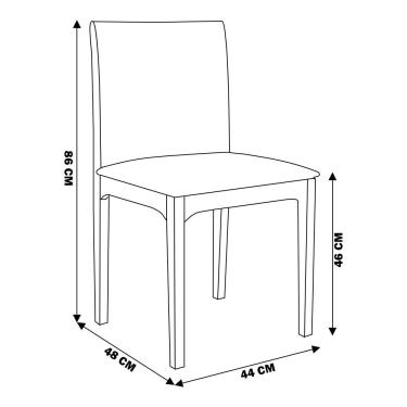 Imagem de Kit 05 Cadeiras Sala de Jantar Madeira Maciça Steve Tela Rattan Sextavano Linho Cinza/Amêndoa G55 - Gran Belo