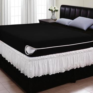 Imagem de Capa Protetora Colchão Casal Queen Com Zíper Malha Gel Luxo - ENXOVAIS