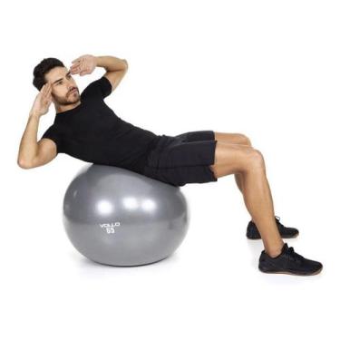 Imagem de Bola Suíça Pilates Resistência 300 kg e bomba de ar - D 65 cm - Vollo 