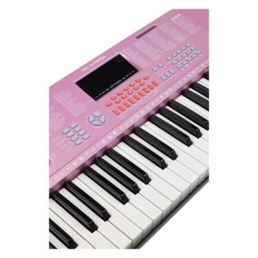 Imagem de Teclado Musical Mxt MT-3280 61 Teclas 300 Timbres Cor:ROSA, ROSA