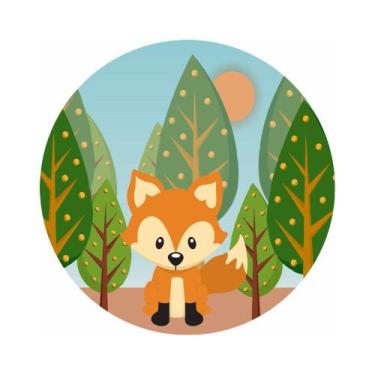 Imagem de Painel De Tecido Sublimado Redondo Raposa C/Elástico - Fabrika de Fest