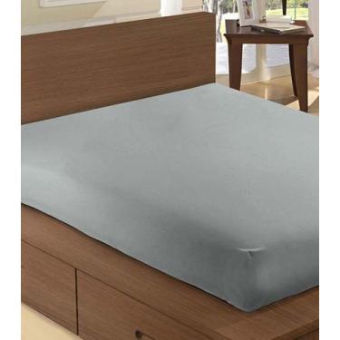 Imagem de Lençol Avulso Queen Microfibra Com Elástico Camesa Cinza, UN, Cinza