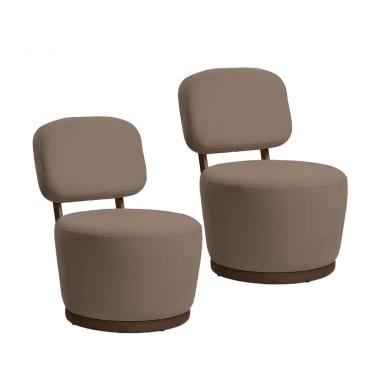 Imagem de Kit 2 Poltronas Bremen com Manta Acrilica Movellu Home