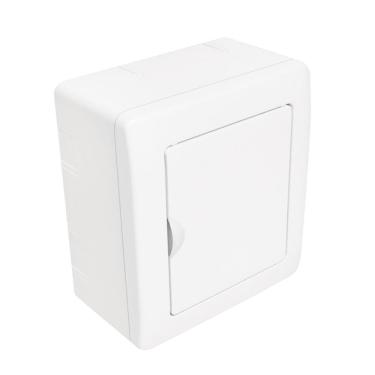 Imagem de Quadro de Distribuição de Sobrepor Para 3 Disjuntores Nema Ou 4 Din Porta Branca Reversível 3212