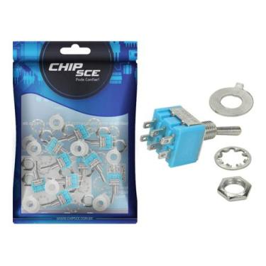 Imagem de 10X Chave Alavanca 6 Polos On/Off/On Mts-203 - Chipsce