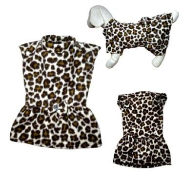 Imagem de Vestido Inverno Soft para Cachorro - Onça - Tamanho PP - Nicapet