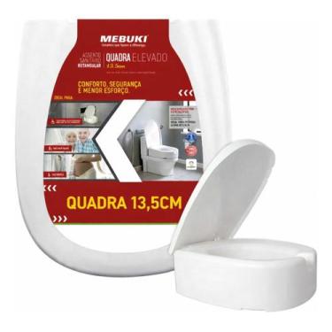 Imagem de Assento Elevado Retangular 13,5 Para O Vaso Deca 1.6gpf 6lpf - Mebuki