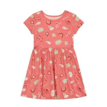 Imagem de Vestido infantil menina arco-íris Brandili -Rosa, 10, Rosa