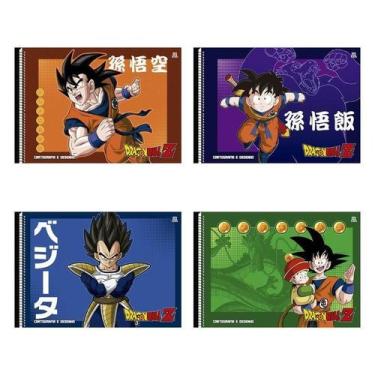Imagem de Caderno De Cartografia E Desenho Dragon Ball Z 60 Folhas - Animativa