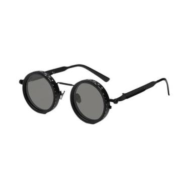 Imagem de Óculos De Sol Redondos Polarizados Unissex ND9 Ajustáveis UV400 Retro 