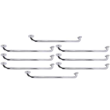 Imagem de Barra de Apoio Alca 80cm kit 8 Uni Acessibilidade Deficiente Cadeirante Idoso Banheiro Box Seguranca Corrimao Corredor