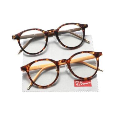 Imagem de Óculos De Leitura Unissex Com Lentes Transparentes 2PCS Óculos Redondo
