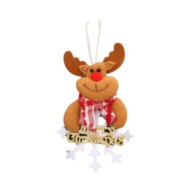 Imagem de Bonecos De Pelúcia De Papai Noel, Boneco De Neve E Rena Para Decoração