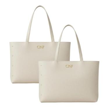 Imagem de Bolsa Sacola Feminina Grande De Ombro Kit 2 Peças - CF Ecommerce, Marf